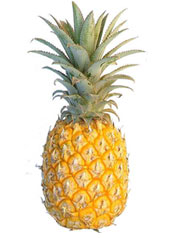 Pineapples - 3 nos; A perfect gift of golden juicy pineapples.